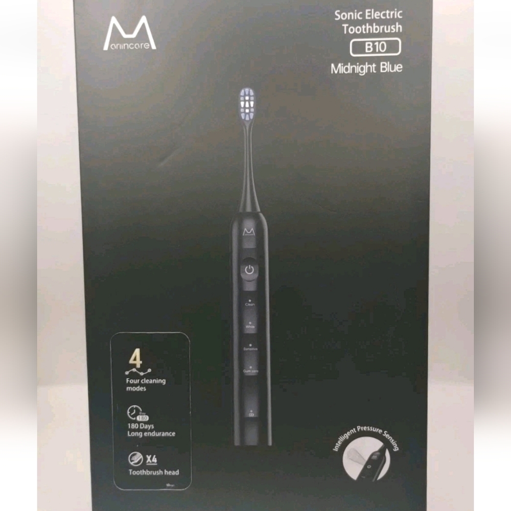 Marlincare Sonic Electric Toothbrush 4 Modes, 4 Heads, Midnight Blue